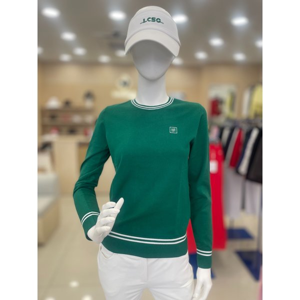 [여주점] 여성 에센셜 라운드넥 스웨터 GQ322LKP99 GREEN