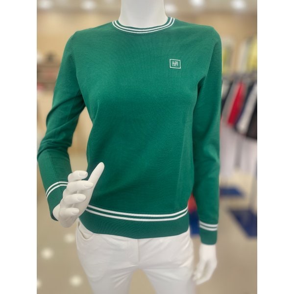 [여주점] 여성 에센셜 라운드넥 스웨터 GQ322LKP99 GREEN