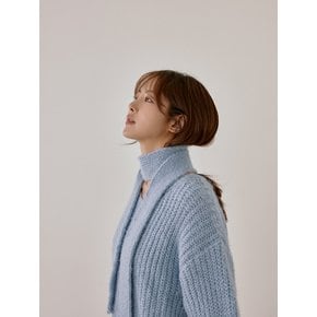 [리퍼브] Berry knit muffler set (sky blue)