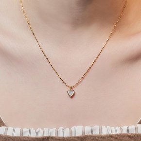 aurora nacre heart necklace