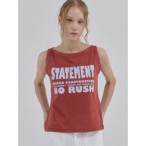 No Rush Summer Boat Neck Top_Brick