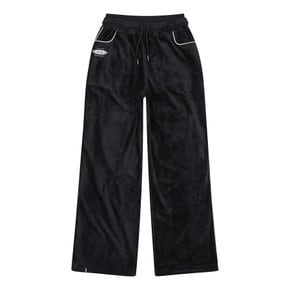 W LINE VELVET PANTS [BLACK]