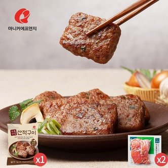  마니커에프앤지 도톰한입산적구이 1kg + 허브훈제오리 200g(2봉)