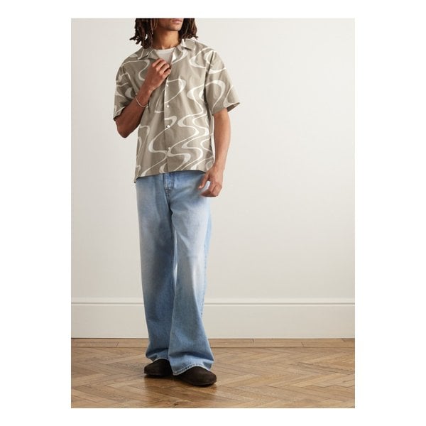 캠프 칼라 프린트  코튼 셔츠 뉴트럴 1647597307272795