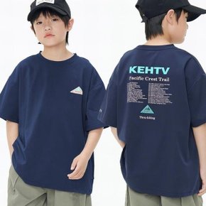 베비포 주니어 남아 반팔티 초등 루즈핏 레터링 트레일 여름티 EH3...