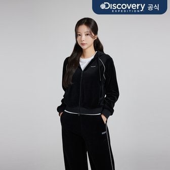 디스커버리 여성 벨루어 트레이닝 자켓 (BLACK)