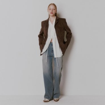 레이브 Stripe Straight Denim Pants in Blue VJ5SL400-22
