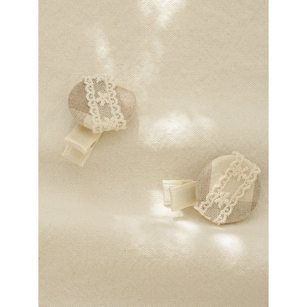 센치하고 귀엽잖아 - 단추 레이스 집게핀 (1ea)