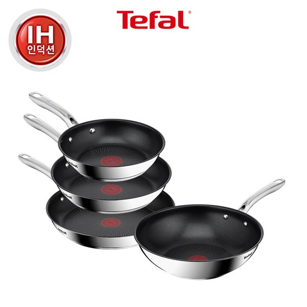 인덕션 티타늄 1X 스테인리스 스틸 심플리쉐프 4종세트(팬20+팬24+팬28+웍28)