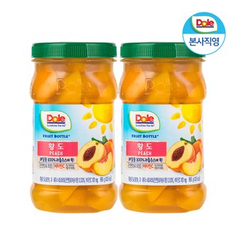 dole [사은품 증정] Dole 본사직영 돌 후룻바틀 황도 666g x 2개입 과일 통조림 디저트 + 스텐 포크