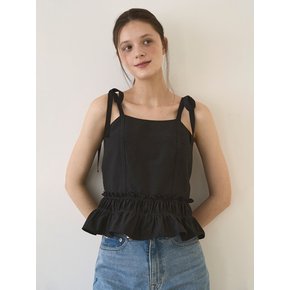 Amelia Ribbon Top (Black)