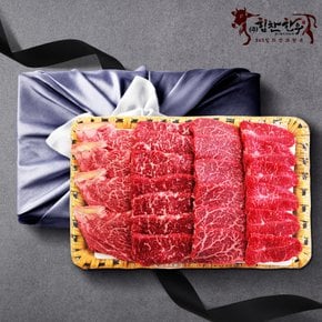 [명절 후 배송][힘찬한우]마장동직송 한우 등바구니4호 선물세트 4.8kg (등심,채끝 각 1.2kg씩, 안심,갈비살,치마살,부채살 각 600g씩 / 1++등급)(근내지방도 7이상)