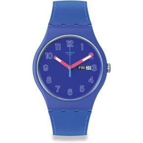 영국 스와치 시계0108 S워치 Gent BIOSOURCED Cobalt Disco 쿼츠워치 Blue 1676377