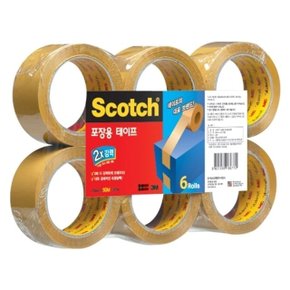 3M 3615-6 스카치포장용테이프 갈색/48mmx50M 팩(1 (WC7DEB3)