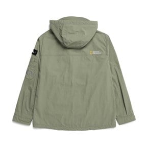 N232UJP950 소매 포켓 홑겹 후디 아노락 점퍼 LICHEN KHAKI