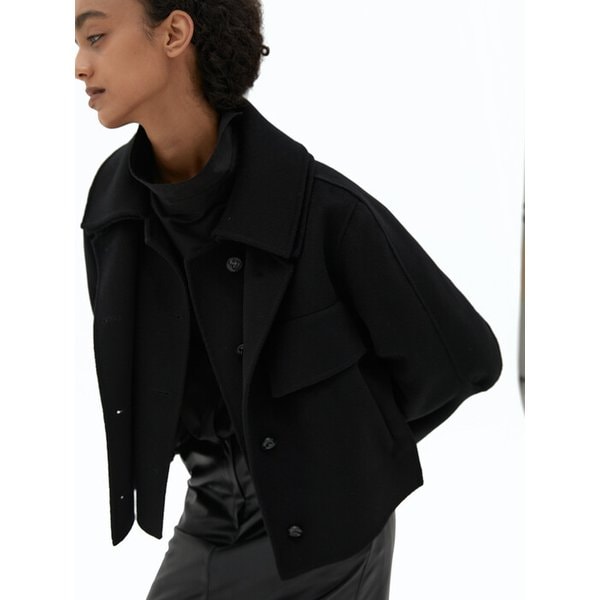 YANN_CASHMERE HANDMADE SHORT COAT