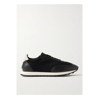 더로우 오웬 가죽 트리밍 메시 스니커즈 블랙 1647597339693362