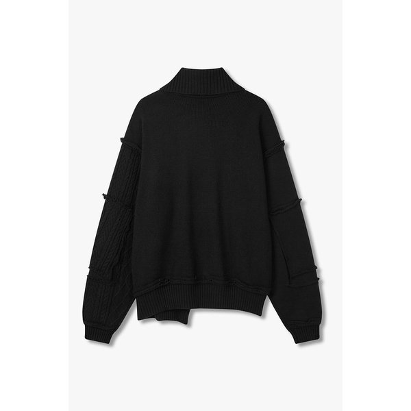 [Y`s]케이블 오프 센터 니트 가디건 6615330202000