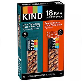 카인드 견과바 다크초콜릿 넛 씨솔트 & 피넛버터 다크초콜릿 KIND Snack Bars 18개입