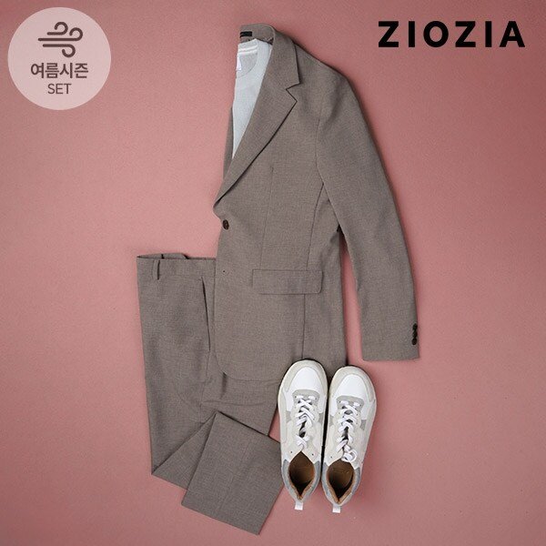 [지오지아] 멜란지브라운 네추럴 스트레치 셋업수트 (AAD2KG1601_AAD2PP1601_MBR)