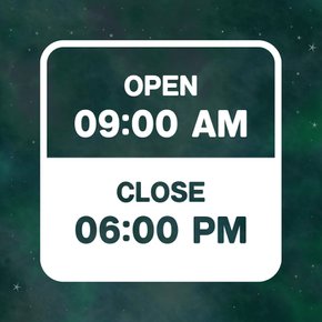 오픈클로즈 영업시간 스티커 LMST-008 심플 라운드