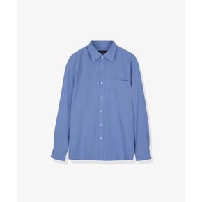 [온라인 단독] GAW31114 블루 오버핏 솔리드 셔츠