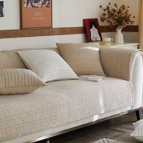 컬러 스티치 순면 와이드 넓은 소파패드 90x230cm 4인용