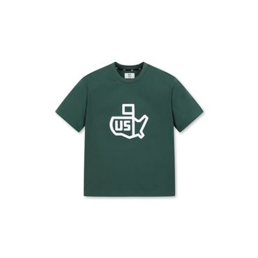 왁 [WAAC X JONES] Womens US Logo SS Crewneck Top(WWTCX24279GRX)