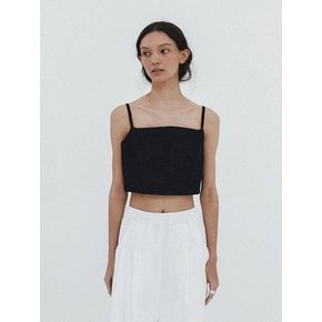 SLIT TUBE TOP - JACQUARD BLACK