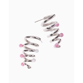 WALTZER EARRINGS SILVER PINK MIMOSA 왈처 실버 귀걸이 핑크 미모사