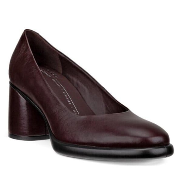 [여주점] 여성 스컬프쳐드 7CM 데일리 청키 펌프스 힐 구두 브라운 222603