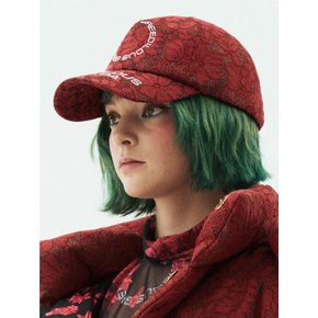 Lace Floral Print Baseball Cap