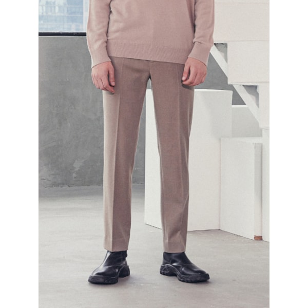 남성 슬림 핏 슬랙스 (BEIGE)