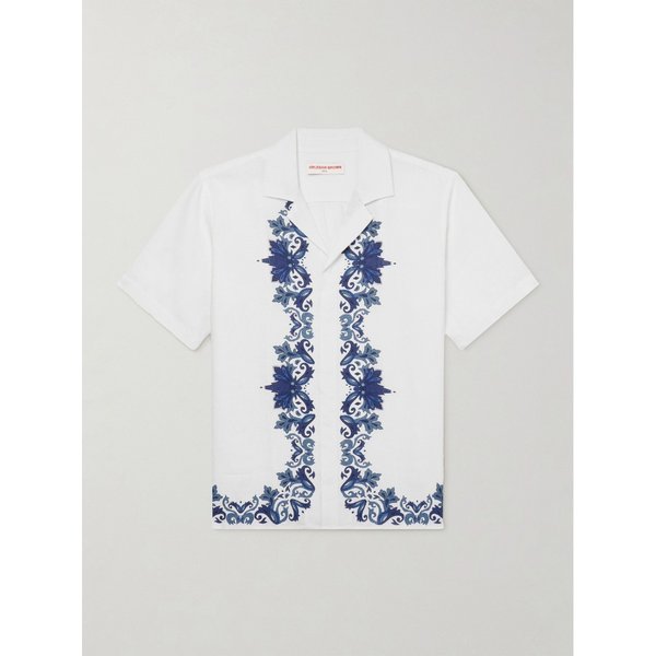 마이탄 미라벨로 캠프칼라 프린트 리넨 셔츠 46376663163073639