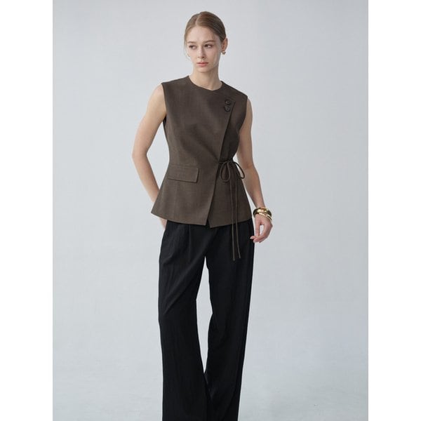 ZEN Belted Vest (Brown)