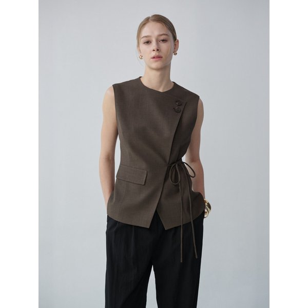 ZEN Belted Vest (Brown)
