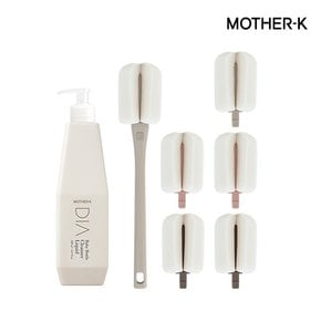 리필형스펀지젖병솔세트+젖병솔리필형3P+디아젖병세정제500ml (색상선택)