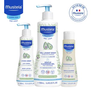 무스텔라 [공식수입원] 무스텔라 데일리 세트 바디로션 300ml+젠틀 클렌징 젤 500ml+젠틀 샴푸 200ml