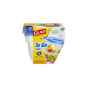 Glad글래드  투  고  런치  밀폐용기  946ml  4개입  44ml  1개입