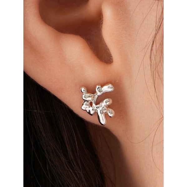 925silver Coral bloom earring 산호 귀걸이