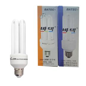 안정기내장형 램프 삼파장전구 바텍20W E26다마 X ( 2매입 )