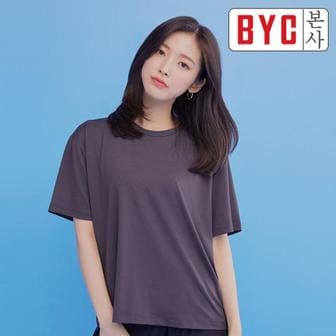 BYC 고급 냉감 오버핏 라운드 티 OSB1000_P306284838