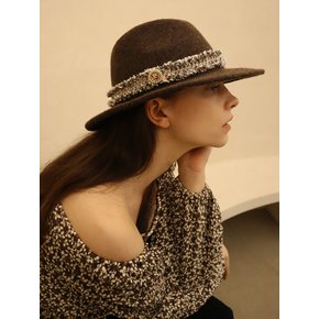 울100 브라운 페도라_Wool100 Brown Fedora