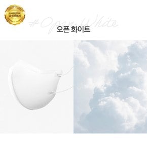 참존 톤업핏 블랙라벨 라이트 KF94 마스크 중형 오픈 화이트 50매