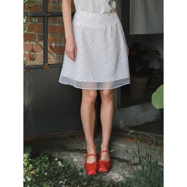 [리퍼브]G Sheer Flower Layerd Midi Skirt_2colors