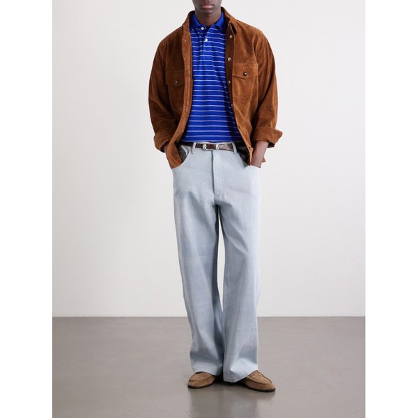 빔스 스트라이프 코튼 블렌드 테리 폴로 셔츠 46376663162982569