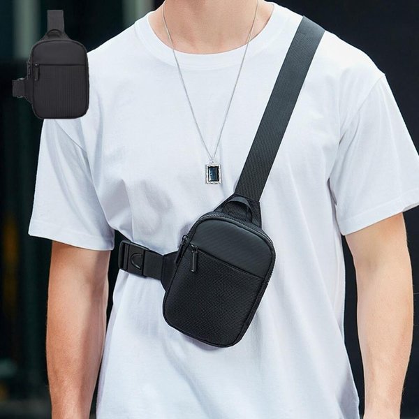 [옷자락] 남자 컴팩트 옥스포드 경량 생활방수 슬링백