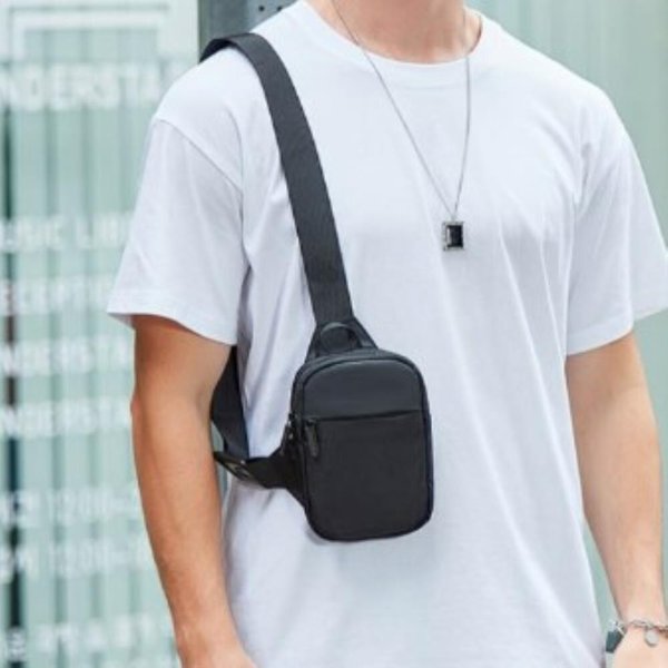 [옷자락] 남자 컴팩트 옥스포드 경량 생활방수 슬링백