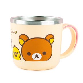 스텐컵(해피) 260ml/캐릭터 손잡이 물컵