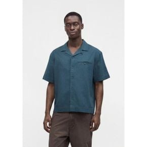 Abercrombie  Fitch 아버크롬비 앤 피치 박시 셔츠 - 다크 블루 8027061
